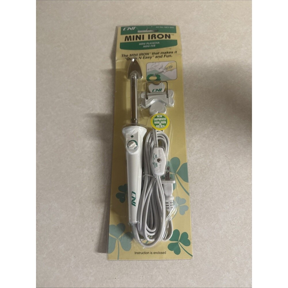 CNI Clover Mini Iron with Holder  Art. No. MCI-900 NEW In Package